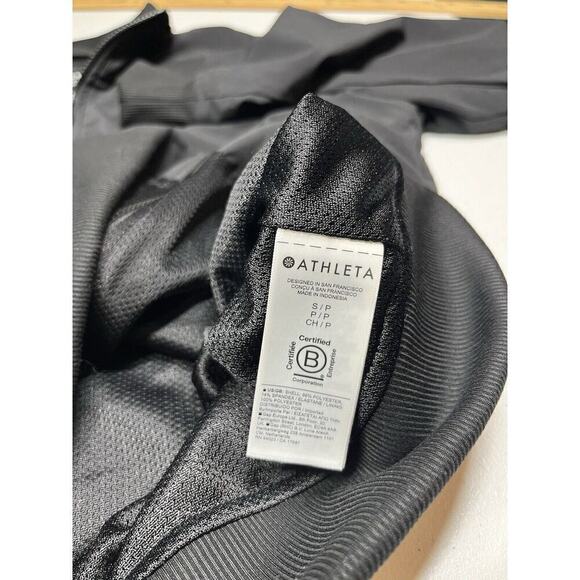 Athleta Full Zip Black Bomber Casual Light Weight Jacket Size Small - Picture 5 of 6